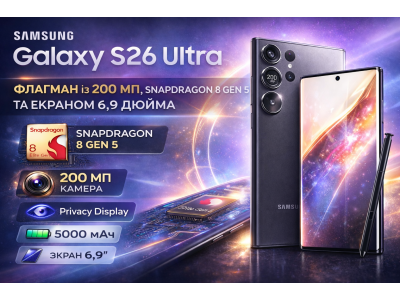 Samsung представила Galaxy S26 Ultra: новий флагман із 200 МП, AI та Privacy Display