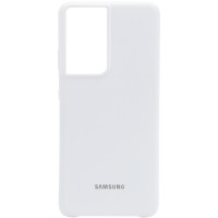 Чехол Silicone Cover для Samsung Galaxy S21 Ultra White