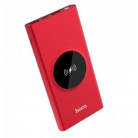 Портативный аккумулятор Hoco J37 Wisdom Wireless Charger 10000mAh Red с беспроводной зарядкой