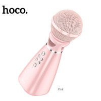 Караоке мікрофон HOCO Hi-song K song microphone BK6 Pink