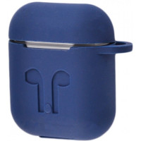 Чехол Silicone Case Apple AirPods Mignight Blue + Карабин