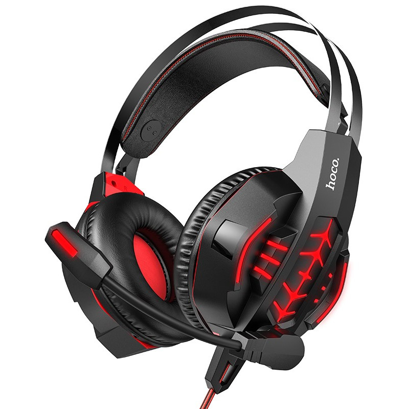 
                        Наdушники HOCO gaming Cool tour headphones LED W102 Red