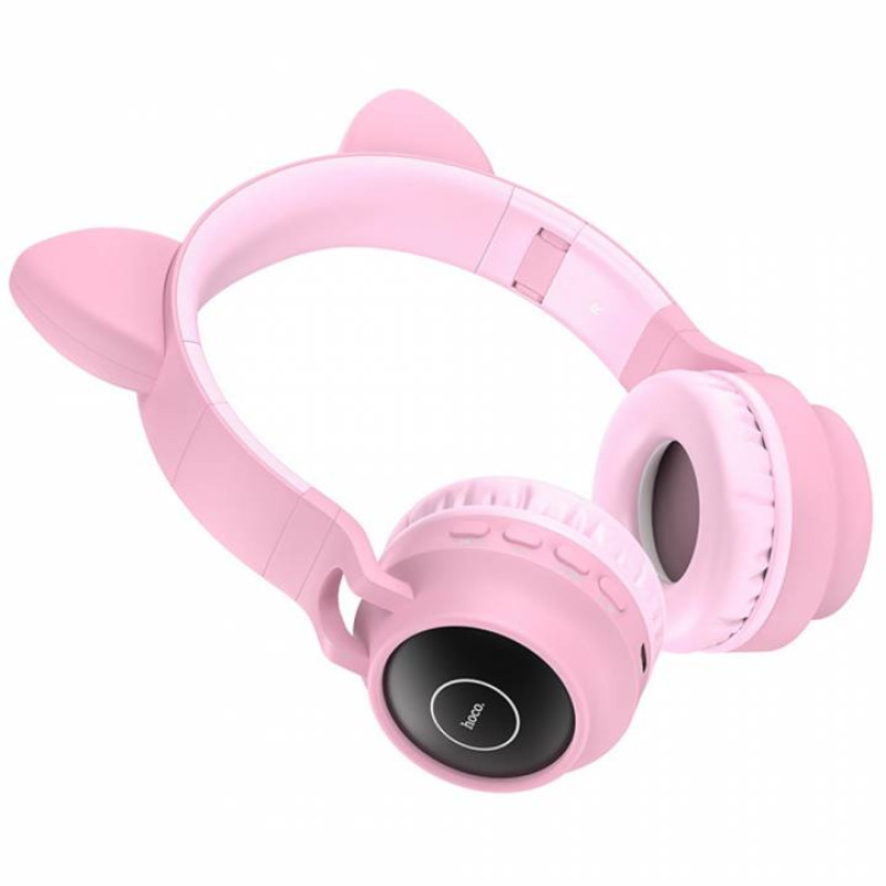 
                        Бездротові навушники HOCO Cheerful Cat ear W27 Pink