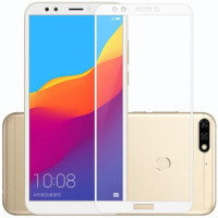 Захисне скло Huawei Y6 2018 5D White (Повний клей)
