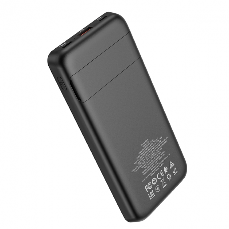 
                        Портативный аккумулятор HOCO J76 10000mAh Black |1USB/1Type-C, QC/PD, 22.5W, 3A| с беспроводной зарядкой