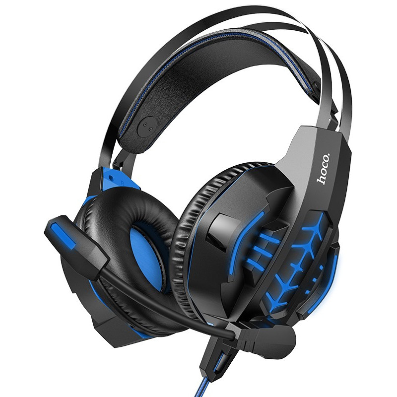 
                        Наdушники HOCO gaming Cool tour headphones LED W102 Blue