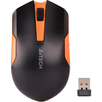 Миша бездротова A4Tech G3-200N Black/Orange USB V-Track