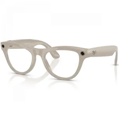 Ray-Ban Meta Skyler Standard - Shiny Chalky Gray / Clear Sapphire Transition (RW4010 6700MF 52-20)