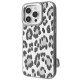 Чохол Kajsa Leopard Pattern with Magnetic Ring iPhone 16 Pro gray (65331)