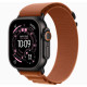 Apple Watch Ultra 3 GPS + Cellular 49mm Black Tit. Case w. Terra Cotta Alpine Loop - Large (MG9F4)