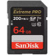 Карта памяти SDXC 64GB UHS-I/U3 Class 10 SanDisk Extreme Pro V30 R200/W90MB/s 4K (SDSDXXU-064G-GN4IN)