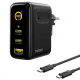МЗП Baseus PicoGo AE21 100W  (2Type-C + USB) + Кабель Type-C to Type-C 100W  (1.5m) black (E0121B00)
