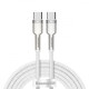 Кабель Baseus Cafule Metal Type-C to Type-C 100W (2m) white (CATJK-D02)