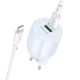 СЗУ Borofone BA94A Lustrous PD30W+QC3.0 (1USB-A/1C) (White)