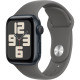 Apple Watch SE 2022 40mm (GPS) Midnight Aluminum Case with Stone Gray Sport Band - Size M/L (MA9A4/MAXG4)