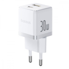 МЗП Baseus Palm Fast Charger Type-C+USB 30W (With Cable Type-C to Type-C 60W 1m) white (P1011160A213-01)
