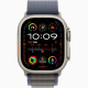 Apple Watch Ultra 2 GPS + Cellular, 49mm Titanium Case with Blue Alpine Loop - Small (MREK3)