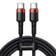Кабель Baseus Cafule Flash Charging Type-C to Type-C PD 2 100W (2m) red/black (CATKLF-AL91)