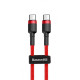 Кабель Baseus Cafule Type-C to Type-C PD 2 60W (1m) red (CATKLF-G09)