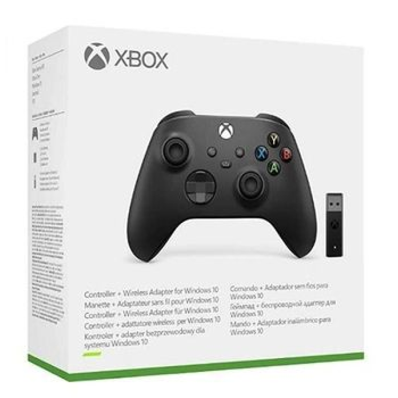 Microsoft Xbox Series X / S Wireless Controller Carbon Black + Wireless Adapter for Windows (1VA-00002)