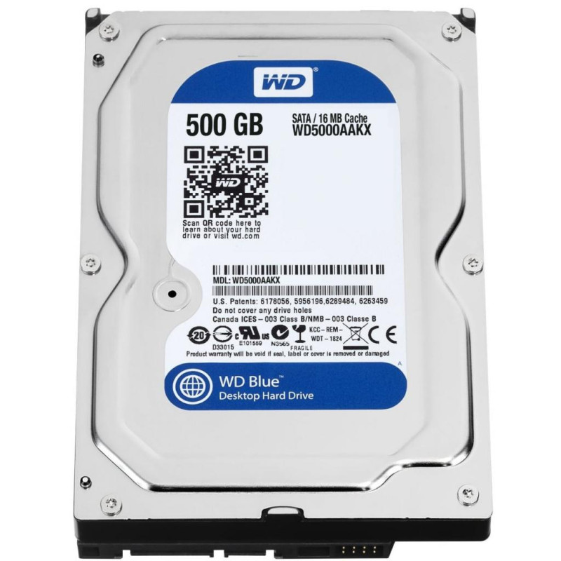 Накопитель HDD SATA  500GB WD Blue 7200rpm 16MB (WD5000AAKX) Refurbished