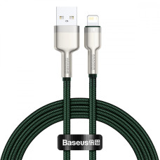 Кабель Baseus Cafule Metal Lightning 2.4A (2m) green (CALJK-B06)