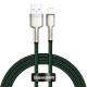 Кабель Baseus Cafule Metal Lightning 2.4A (2m) green (CALJK-B06)