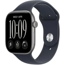 Смарт-часы Apple Watch Series 12 GPS 42mm Space Gray Aluminum Case with Navy Blue Sport Band - S/M (MJE74)