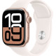 Apple Watch Series 10 GPS 46mm Rose Gold Aluminium Case with Light Blush Sport Band - S/M (MWWT3)