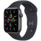 Apple Watch SE GPS + Cellular 44mm Space Gray Aluminum Case with Midnight Sport Band (MKRR3)
