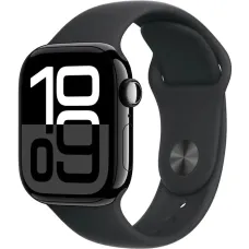 Apple Watch Series 10 GPS + Cellular 42mm Jet Black Alu. Case w. Black Sport Band - M/L (MWX73)