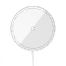 Бездротовий ЗП Baseus Simple Mini3 Magnetic Wireless Charger 15W silver (CCJJ040012)