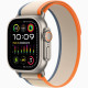 Apple Watch Ultra 2 GPS + Cellular, 49mm Titanium Case with Orange/Beige Trail Loop - M/L (MRF23)