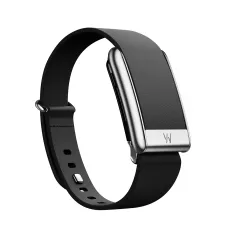 WHOOP LeatherLuxe Tapered Band | Black with Titanium - Size L для WHOOP 5 (810114362136)