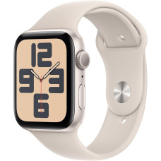 Apple Watch SE 2 GPS 44mm Starlight Aluminum Case with Starlight Sport Band S/M (MRE43)
