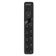 Мережевий фільтр Proove Power Strip P-04 (4 розетки + 4 USB + 2 Type-C) 2М black (PSP442420001)