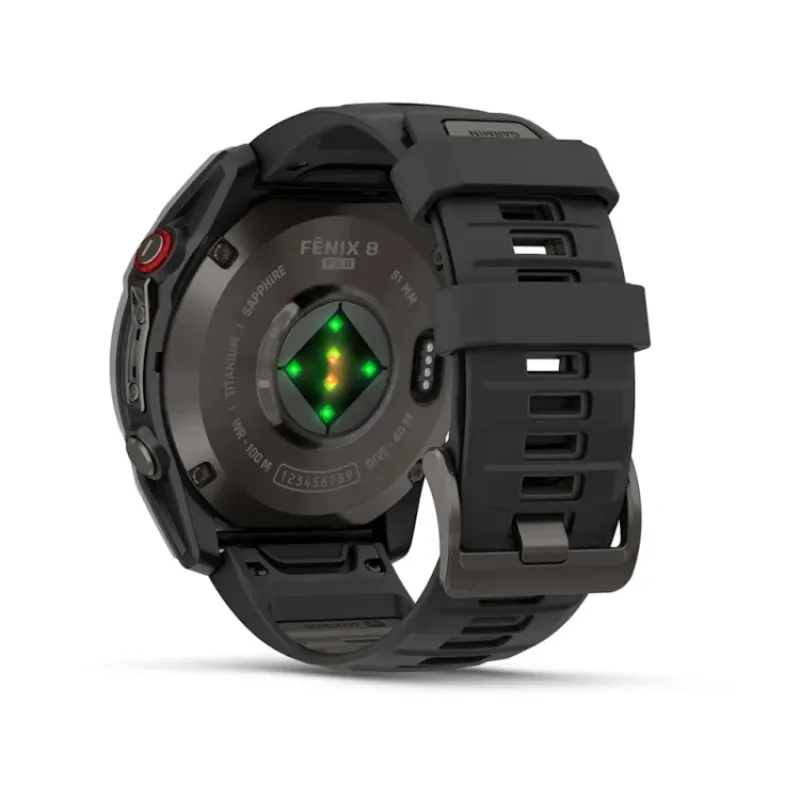 Garmin Fenix 8 Pro 51mm MicroLED Carbon Gray Titanium with Black/Pebble Gray (010-03380-00,010-03380-01)
