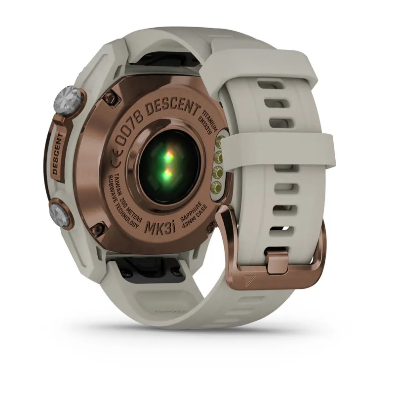 Garmin Descent Mk3i 43 mm Bronze PVD Titanium with French Gray Silicone Band (010-02753-13,010-02753-14)