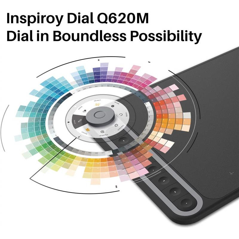 Графічний планшет Huion Inspiroy Dial Q620M + рукавичка