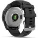 Garmin Fenix E 47mm AMOLED Stainless Steel with Black Silicone Band (010-03025-02,010-03025-00)
