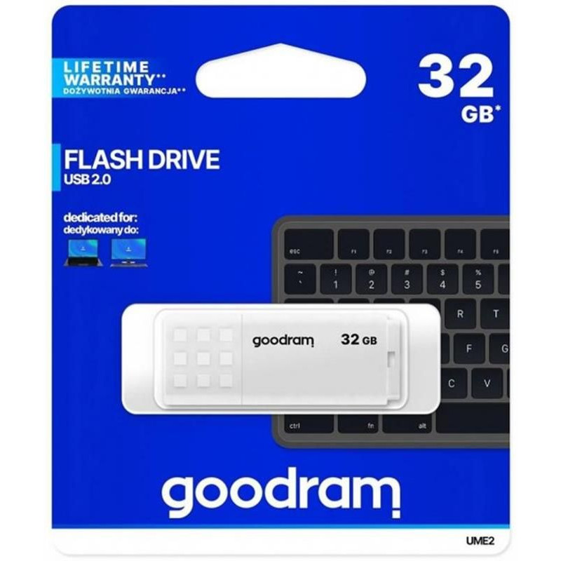 Флеш-накопичувач USB2.0 32GB Goodram UME2 White (UME2-0320W0R11)