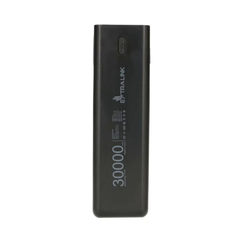 Портативный аккумулятор Extralink EPB-093 30000mAh Preto Solar, USB-C Black