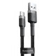 Кабель Baseus Cafule Type-C 3A (0.5m) gray/black (CATKLF-AG1)