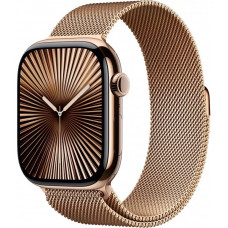 Apple Watch Series 10 GPS + Cellular 46mm Gold Titanium Case with Gold Milanese Loop - S/M (MC7T4)