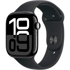 Apple Watch Series 10 GPS 46mm Jet Black Alu. Case w. Black Sport Band - S/M (MWWP3)