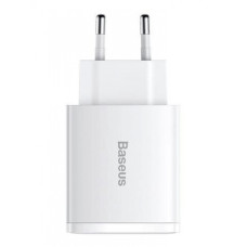 МЗП Baseus Compact Quick Charger 30W (Type-C + 2USB) white (CCXJ-E02)