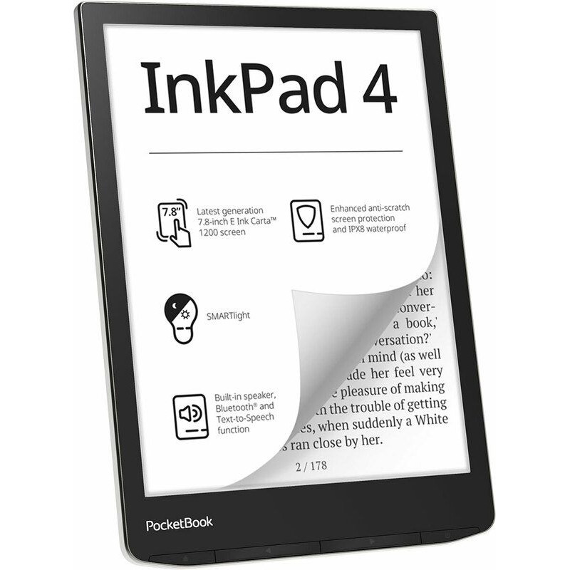 Электронная книга PocketBook 743G InkPad 4 Stundust Silver (PB743G-U-CIS)