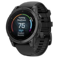 Garmin Fenix E 47mm AMOLED Slate Gray Steel with Black Silicone Band (010-03025-03,010-03025-01)