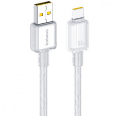 Кабель Baseus Crystal Fast Charging Data USB to Type-C (Car Charging Supported) 100W/7.5W (2m) white (E0427901)
