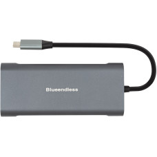USB-хаб PowerPlant USB Type-C Grey (CA913497)